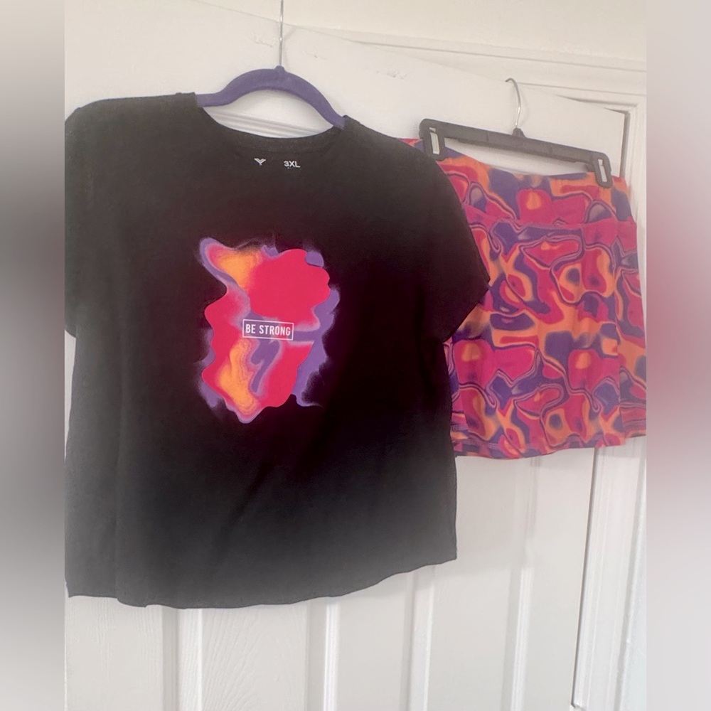 Xersion Pink and Orange Skort